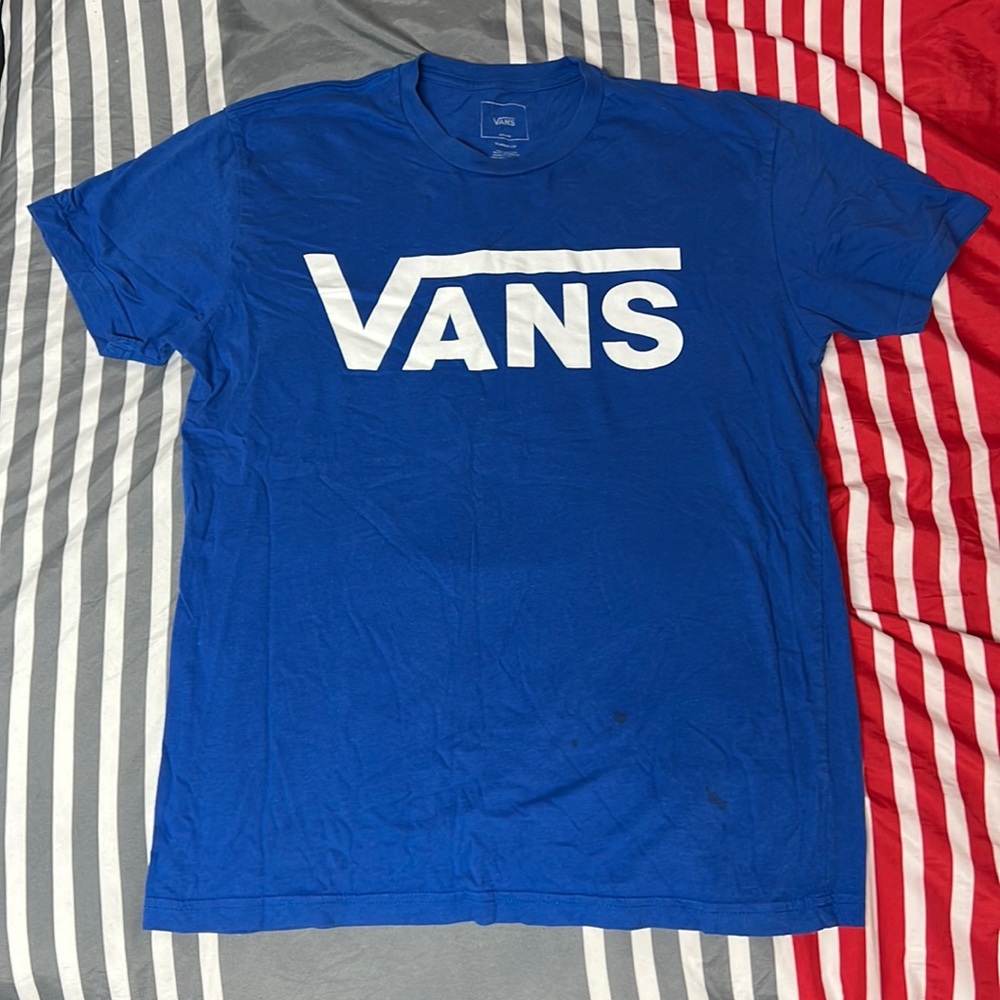 Mens Blue “Vans” Shortsleeved T-Shirt